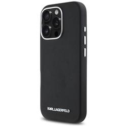 Karl Lagerfeld Hardcase MagSafe FW Saffiano Metal Logo -suojakuori iPhone 16 Pro 6,3":lle, musta