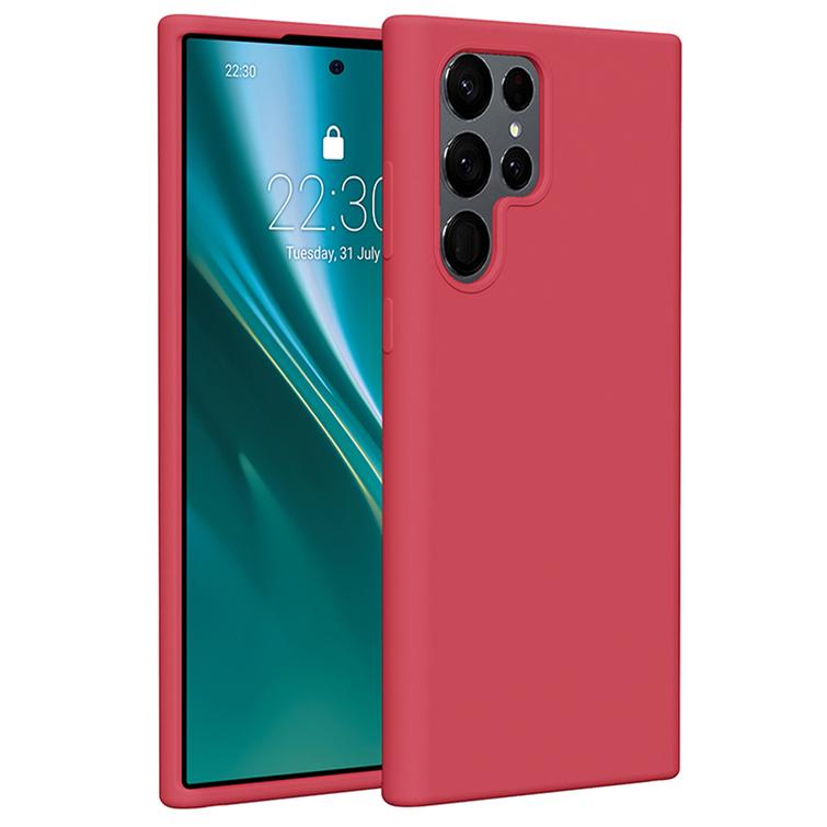 Etteri silikonikotelo Samsung Galaxy S22 Ultra vadelmalle