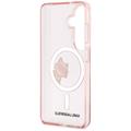 Karl Lagerfeld case IML Peekaboo Choupette MagSafe for Samsung Galaxy S26 pink