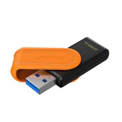 Kingston 256GB kannettava USB 3.2 Gen 1 DataTraveler Exodia S -muistitikku (musta/oranssi)