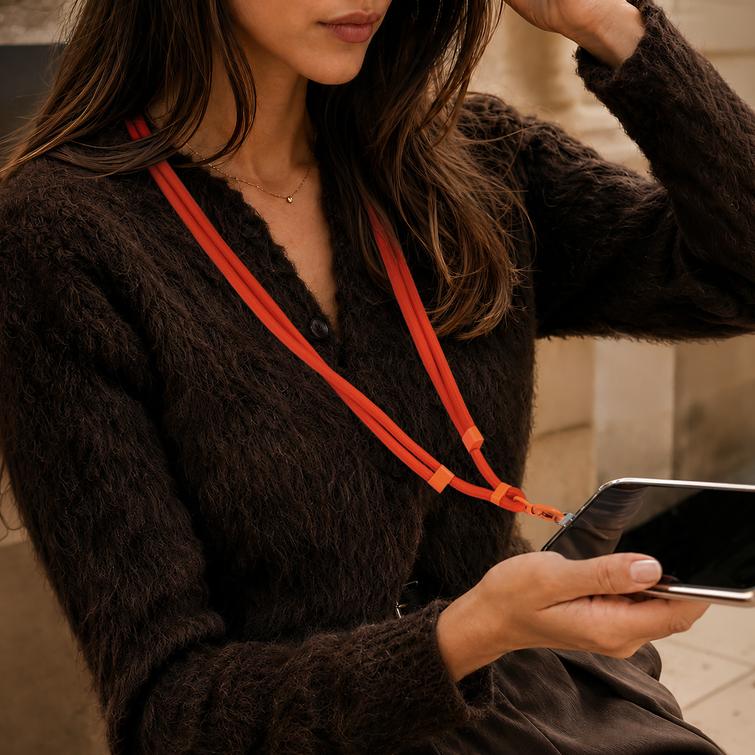 Etteri universal neck lanyard for phones orange