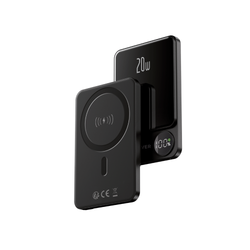 Forever langaton varavirtalähde MATB-200 20W PD 5000 mAh magneettinen musta