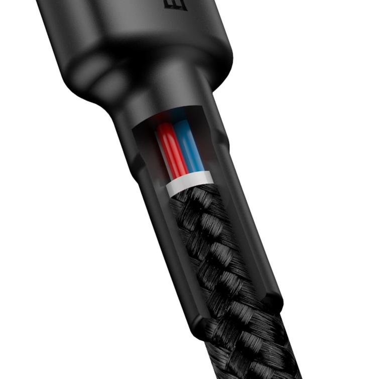 Baseus-kaapeli Cafule PD 2.0 USB-C - USB-C 1,0m 3A harmaanmusta 60W