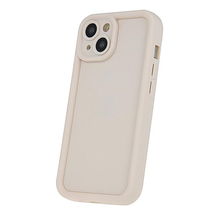 Honor 200:lle beige TPU-suojakuori, jossa kehystetty reunus