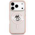 Karl Lagerfeld suojakuori iPhone 17 Pro 6,3" IML Choupette Sketch Logo MagSafe vaaleanpunainen