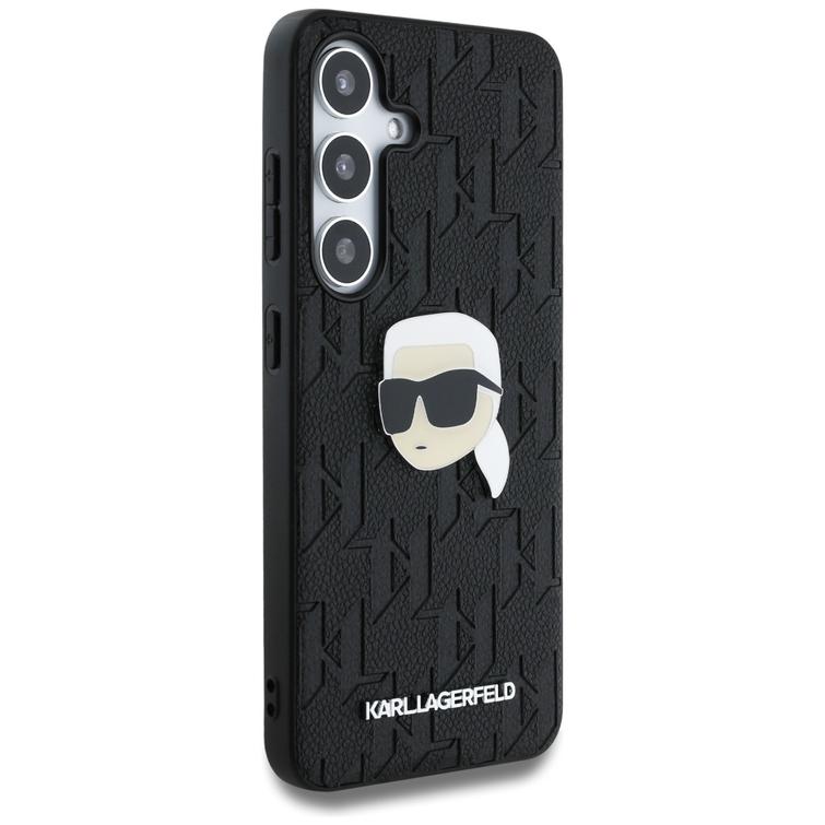Karl Lagerfeld HC PU Monogram K. Head Pin case for Samsung Galaxy S25 Plus black