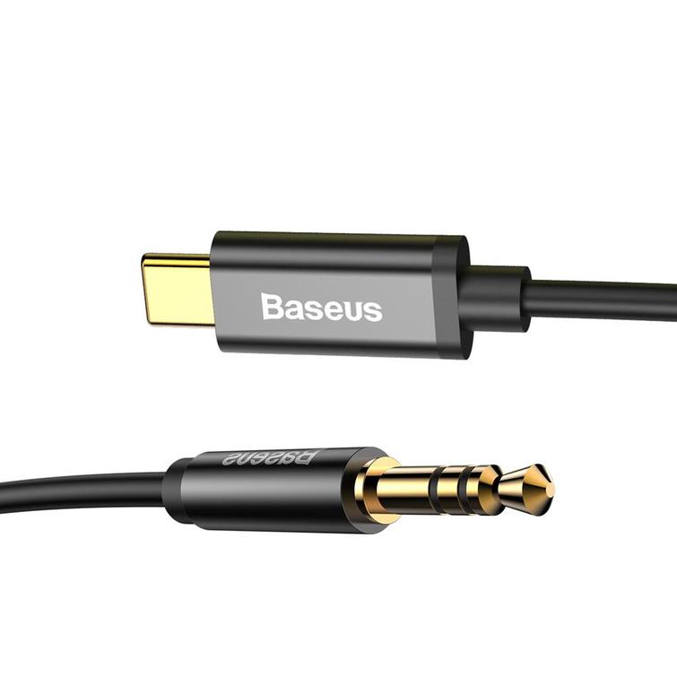 Baseus Yiven M01 USB-C - 3,5 mm jack 1,2 m musta äänikaapeli
