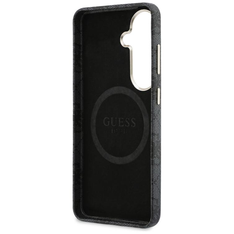 Guess case 4G Rhinestone Round Logo MagSafe for Samsung Galaxy S26 black