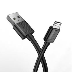 CABLE T-PHOX NETS MICRO USB BLACK 3A ; PVC ; 1,2M