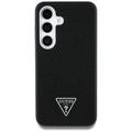 Etui Guess Grained Triangle Logo MagSafe do Samsung Galaxy S25 czarny