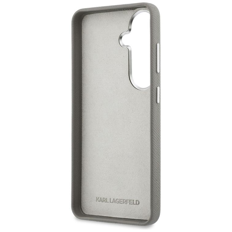 Karl Lagerfeld case Saffiano Double Heads Metal for Samsung Galaxy S26 silver
