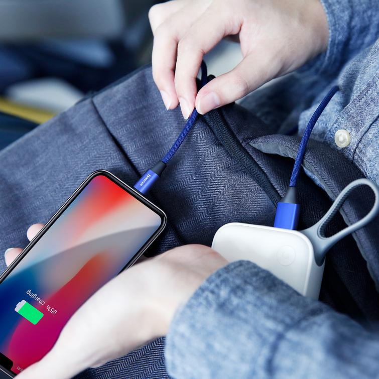 Baseus Yiven USB-Lightning-kaapeli 1,2 m 2A tummansininen