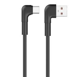 Maxlife MXUC-09 kulmakaapeli USB - USB-C 1,0 m 3A musta