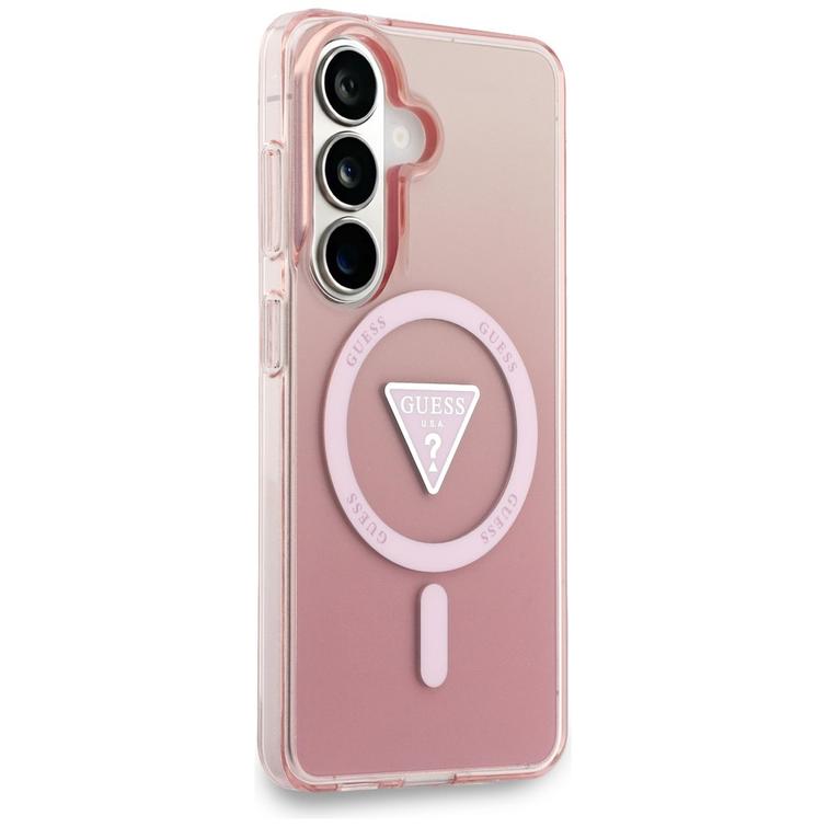 Guess case IML Gradient Triangle MagSafe for Samsung Galaxy S26 pink