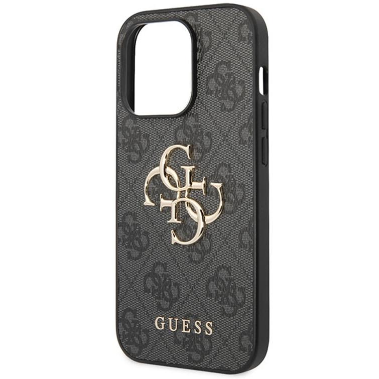 Guess iPhone 15 Pro 6,1" -puhelimen kuoret GUHCP15L4GMGGR harmaa kovakuori 4G Big Metal Logo