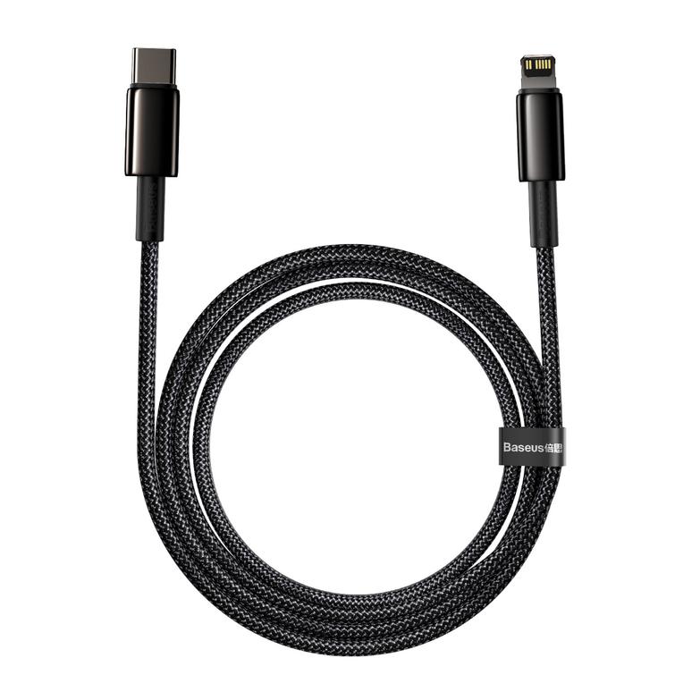 Baseus-kaapeli Tungsten PD USB-C - Lightning 2,0 m musta 20W