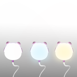 LED-nallekarhup&ouml;yt&auml;valaisin 3W, 3000/4500/6000K, s&auml;&auml;dett&auml;v&auml;, 1200mAh, pinkki, LTC