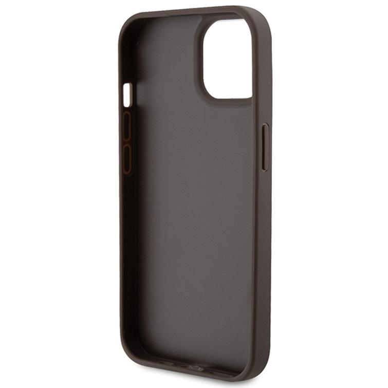 Guess case for iPhone 15 Plus 6,7" GUHCP15MP4TDSCPW brown hardcase Crossbody 4G Metal Logo