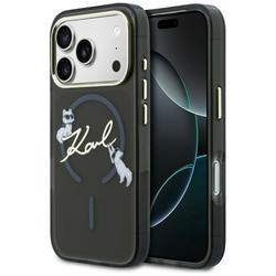 Karl Lagerfeld suojakuori iPhone 17 Pro 6,3" IML Choupettes Karl Script Logo MagSafe musta
