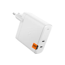Spigen ArcStation Pro GaN-1402 2-porttinen 140W sein&auml;laturi, valkoinen