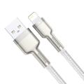 Baseus Cafule Metal USB-Lightning-kaapeli 1,0 m 2,4A valkoinen