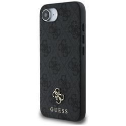 Guess HC MagSafe PU 4G Small 4G and Classic -suojakuori iPhone 16e:lle, musta
