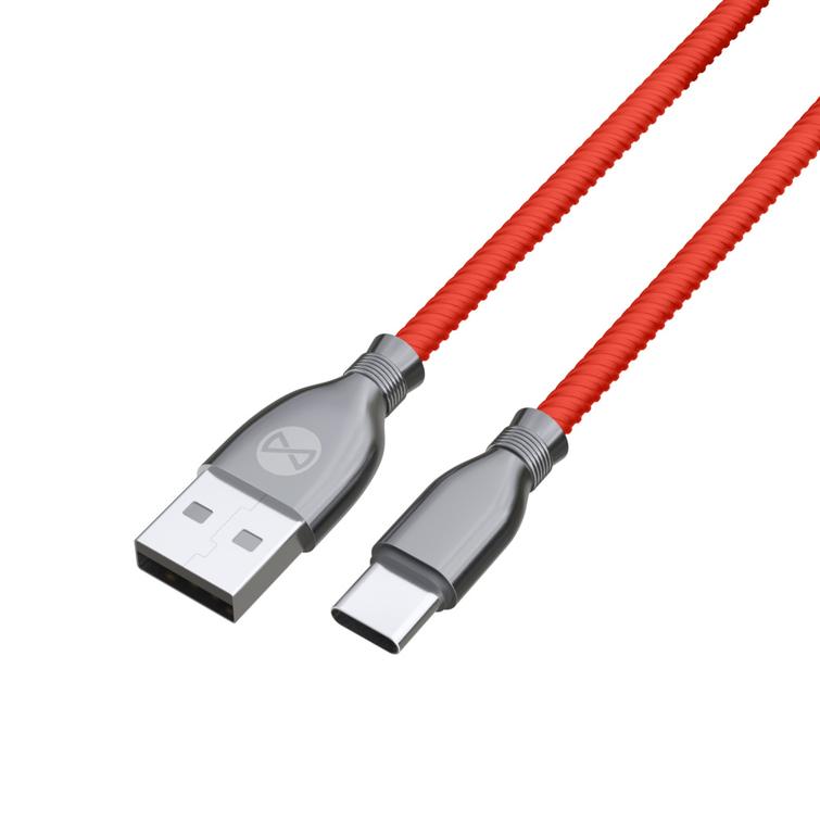 Forever Tornado -kaapeli USB - USB-C 1,0 m 3A punainen