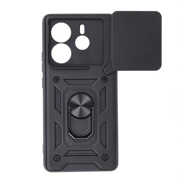 Defender Slide -suojakuori Xiaomi Redmi Note 14 5G:lle (maailmanlaajuinen), musta