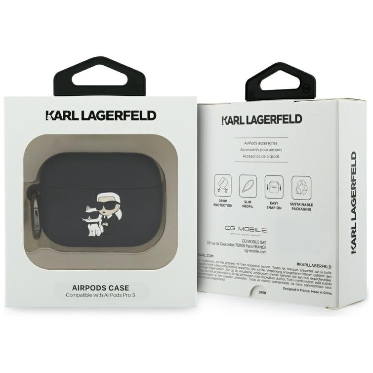Karl Lagerfeld Silicone Karl & Choupette Head case for AirPods Pro 3 pink