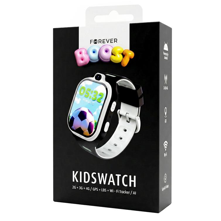 Forever Älykello GPS WiFi 4G Kids Boost KW-530 Musta