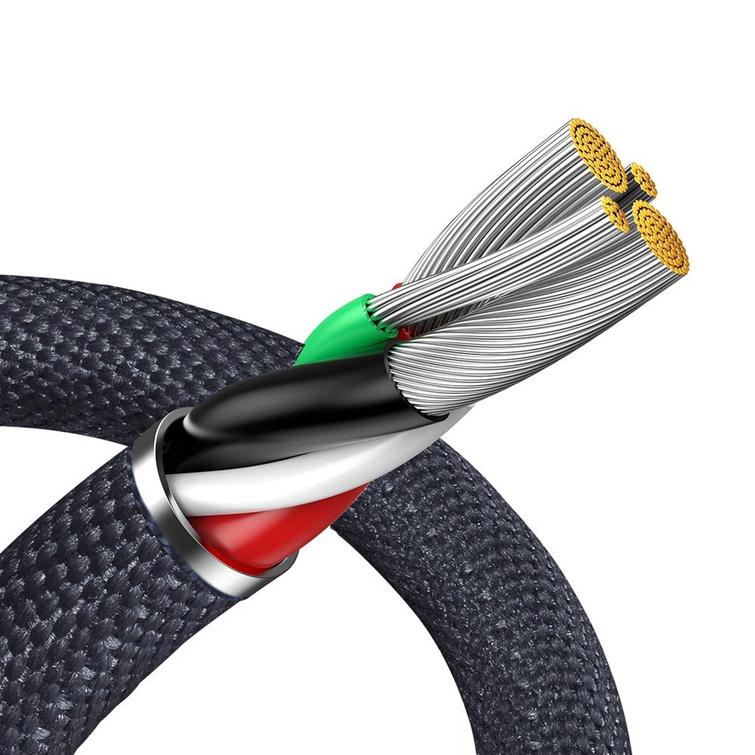 Baseus Crystal Shine USB-Lightning-kaapeli 2,0 m 2,4A musta