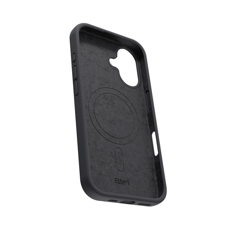Etteri Silicone Mag kotelo iPhone 16 Plus 6,7" mustalle