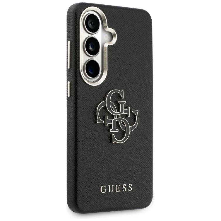 Guess case Grained Big 4G Metal Logo for Samsung Galaxy S26 black