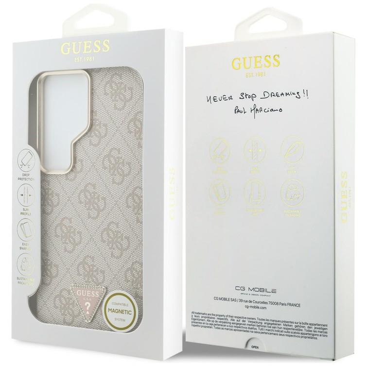 Guess case 4G Triangle Logo MagSafe for Samsung Galaxy S26 Ultra pink
