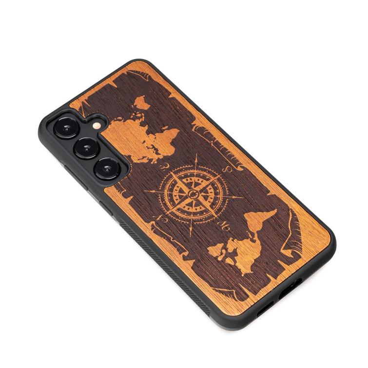 Bewood-kotelo Samsung Galaxy S24 Plus -puhelimelle Compass Merbau