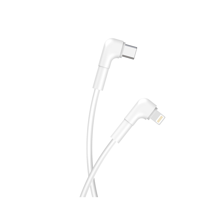 Maxlife MXUC-09 kulmakaapeli USB-C - Lightning 1,0 m 27W valkoinen