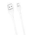 XO-kaapeli NB200 USB - microUSB 1,0m 2.1A valkoinen