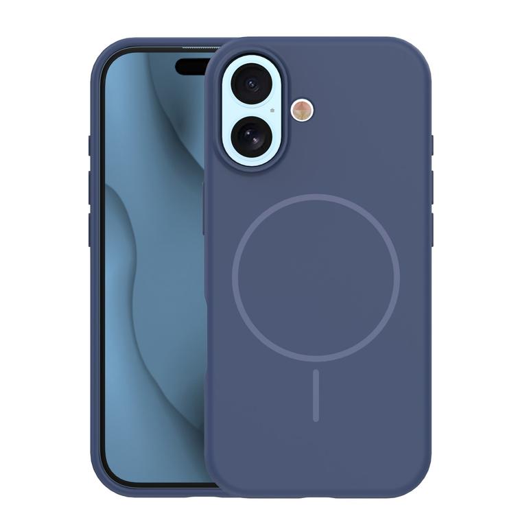 Silikoni ohut Mag tummansininen kuori iPhone 17 / 18 6,3" -mallille