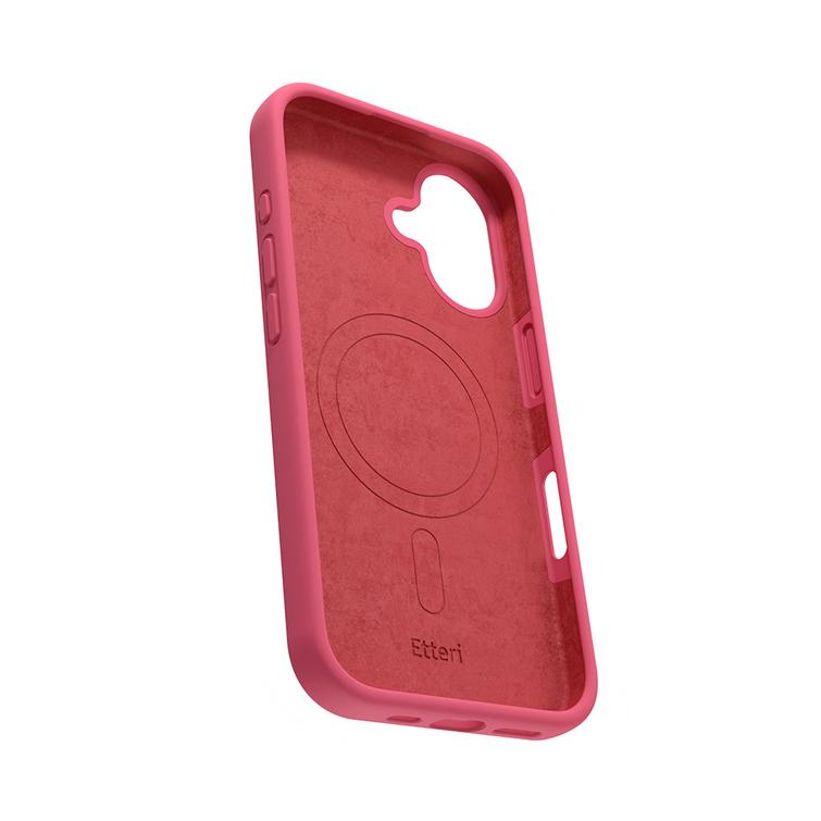 Etteri Silicone Mag kotelo iPhone 16 Plus 6,7" vadelmalle