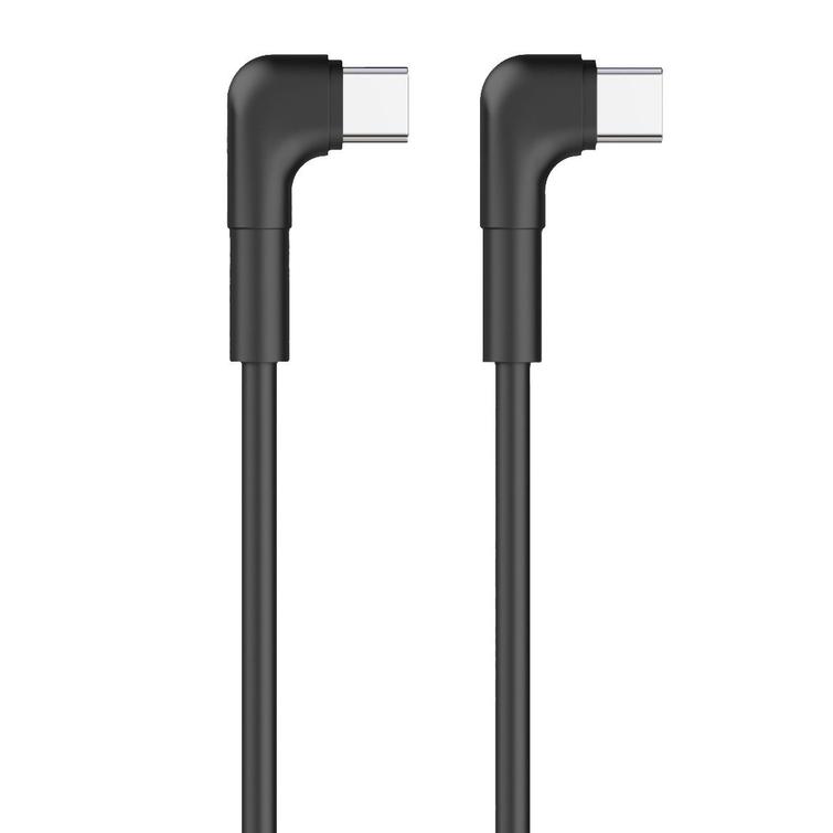 Maxlife MXUC-09 kulmakaapeli USB-C - USB-C 1,0 m 60W musta