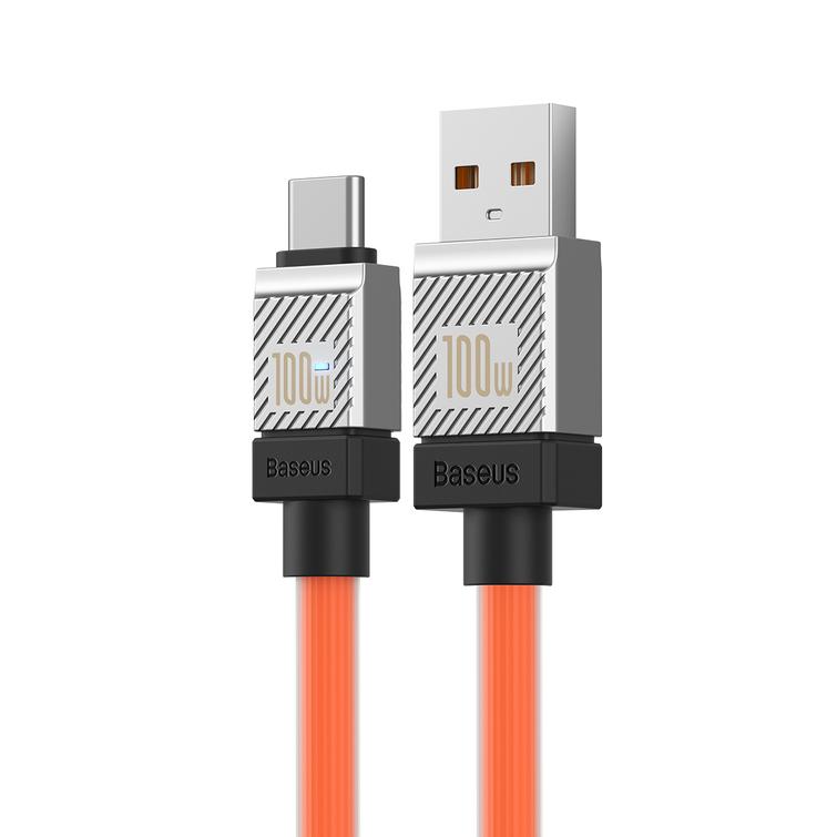 Baseus-kaapeli CoolPlay USB - USB-C 2m 100W oranssi
