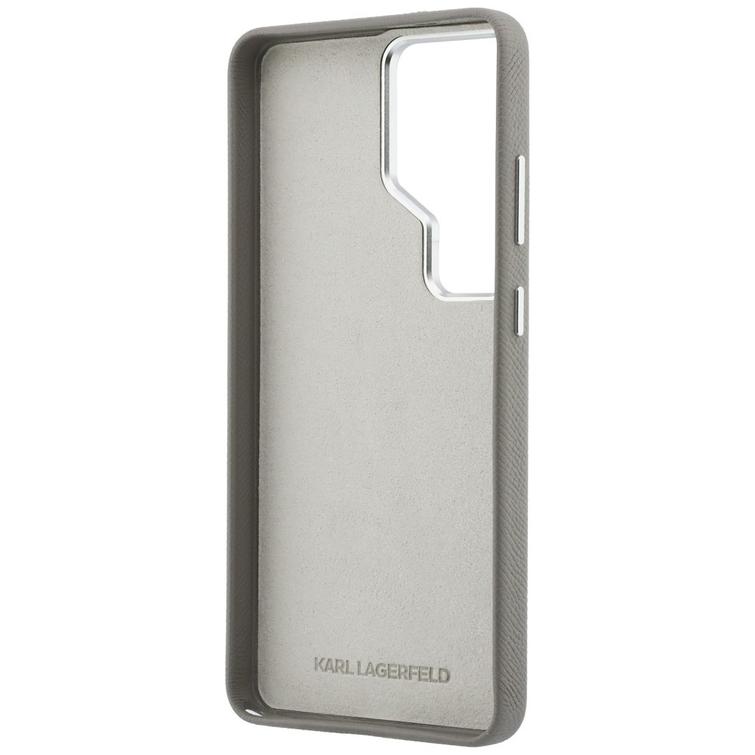 Karl Lagerfeld case Saffiano Double Heads Metal for Samsung Galaxy S26 Ultra silver