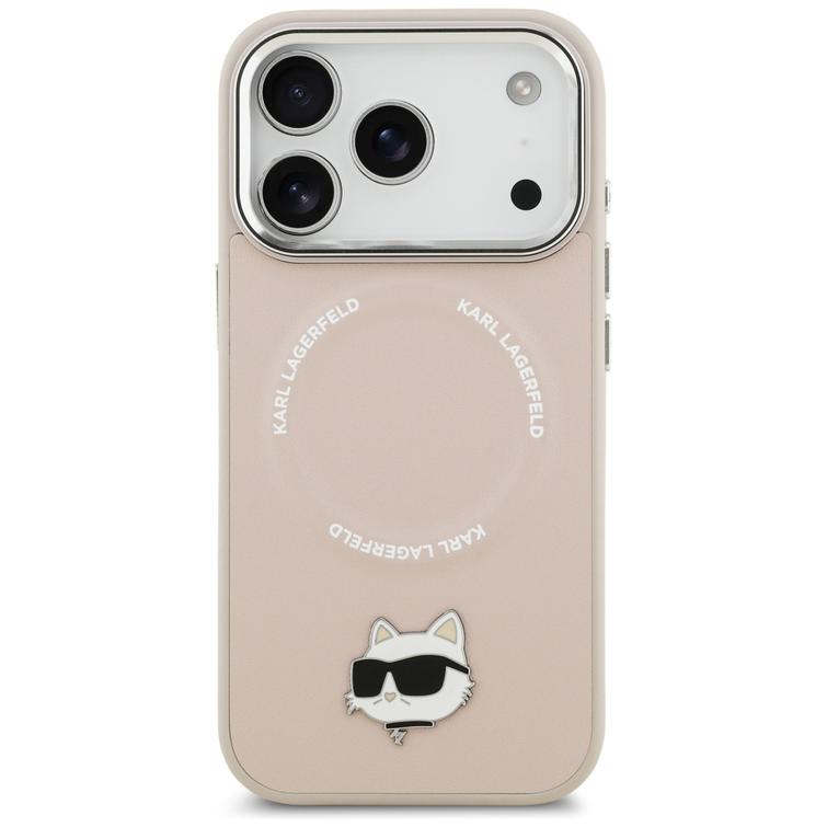 Karl Lagerfeld case for iPhone 17 Pro Max 6,9" Choupette Pin MagSafe pink