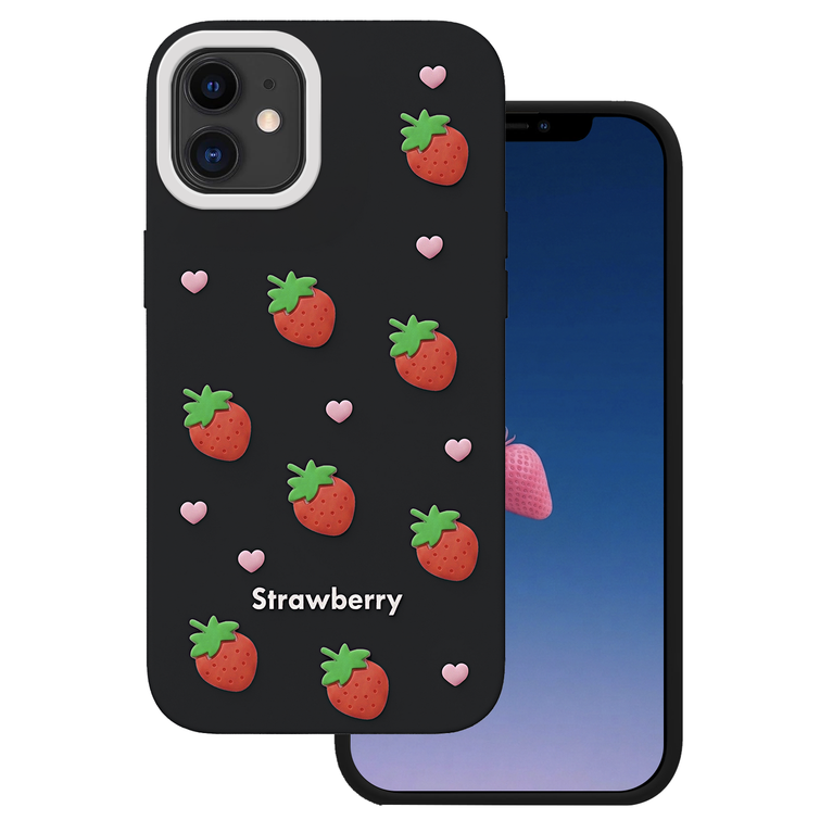 Strawberry case for iPhone 11 black