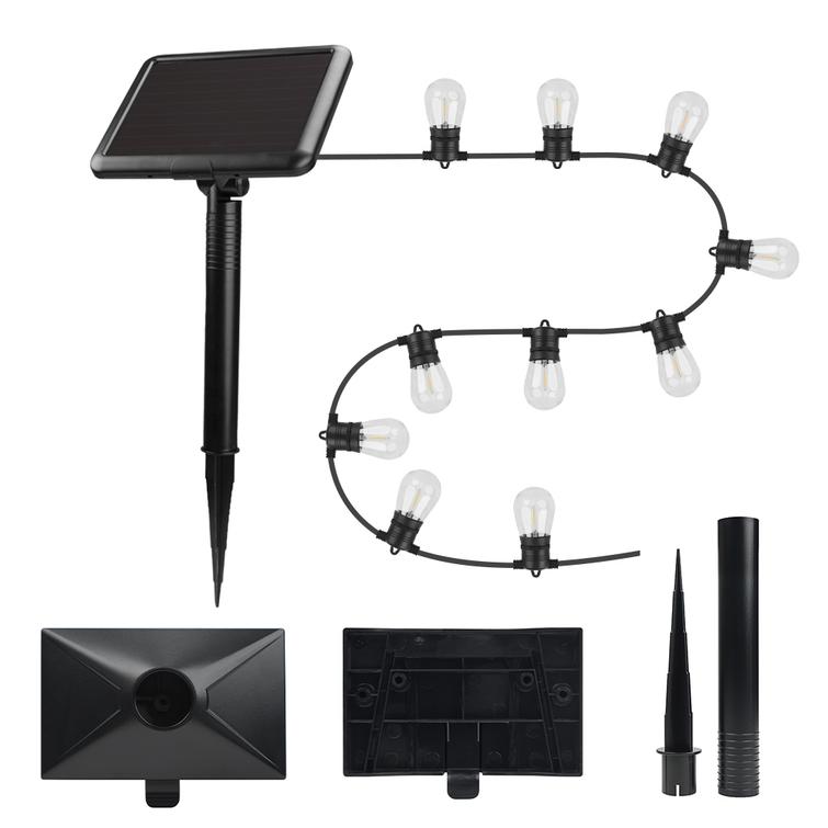 Forever Light LED-aurinkopaneeliköynnös SUNARI FLS-60 7,5m 10 lamppua IP44