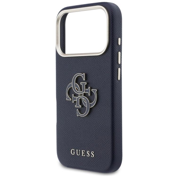 Guess HC PU FW RESIN LOGO SININEN suojakuori iPhone 17 Pro 6,3":lle