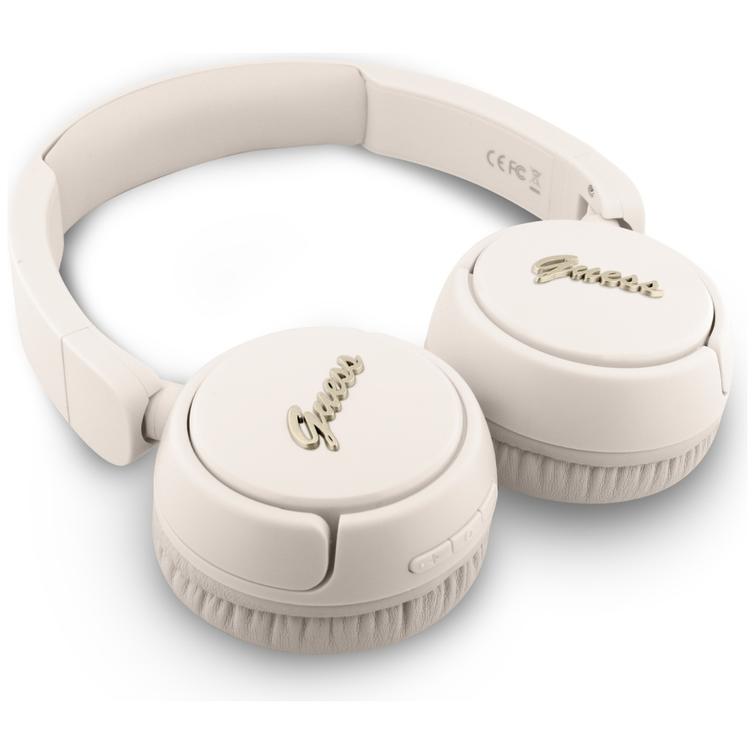 Guess langattomat kuulokkeet BT HEADPHONES SCRIPT METAL LOGO beige