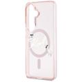 Karl Lagerfeld case IML KC Script MagSafe for Samsung Galaxy S26 pink