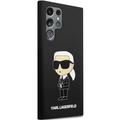 Karl Lagerfeld -suojakuori Samsung Galaxy S24 Ultralle KLHCS24LSNIKBCK musta HC SILICONE NFT IKONIK