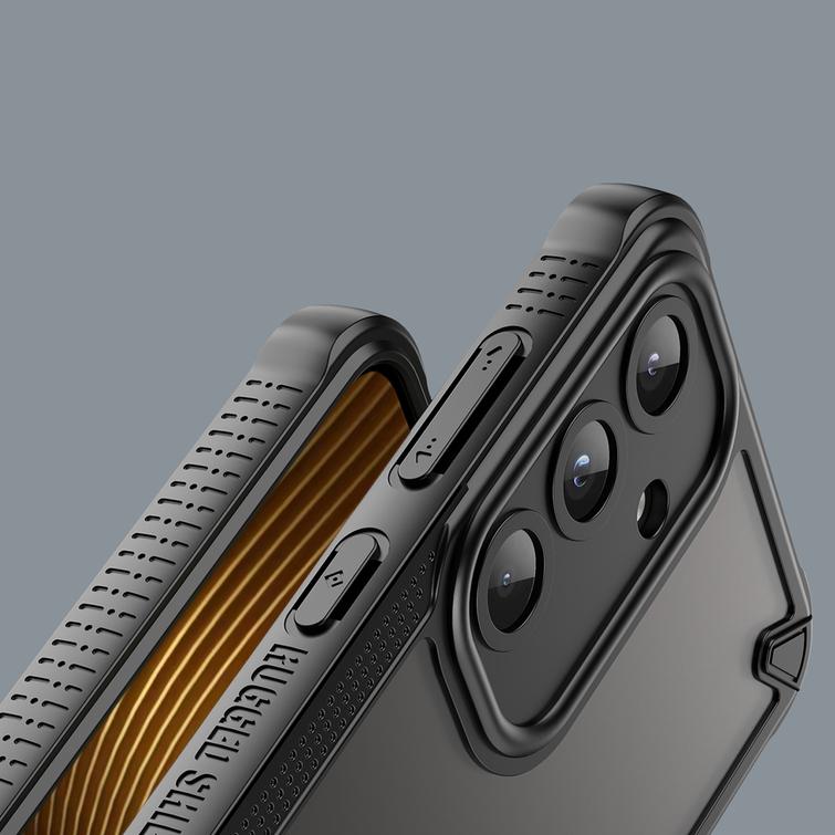 Defender Matt -suojakuori Samsung Galaxy S25:lle, musta